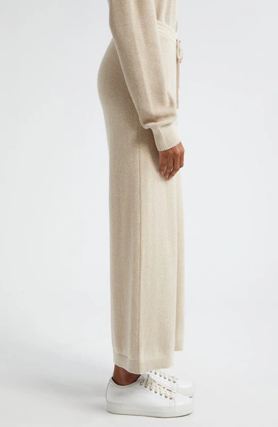 Shop Atm Anthony Thomas Melillo Drawstring Knit Cotton & Cashmere Pants In Soft Fawn