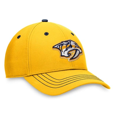 Shop Fanatics Branded Gold Nashville Predators Authentic Pro Rink Flex Hat