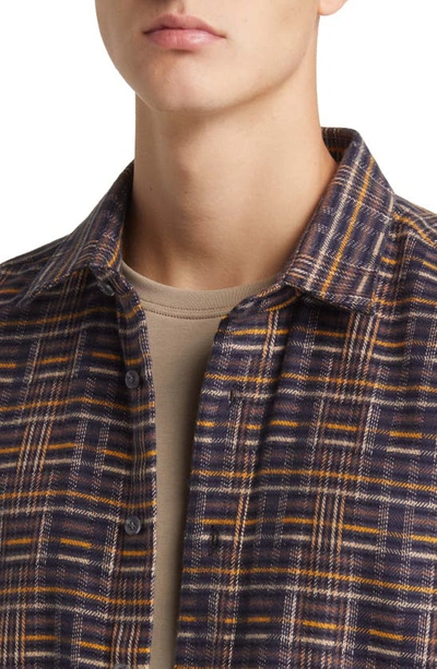 Shop Peregrine Farley Plaid Brushed Cotton Button-up Shirt In Harrow