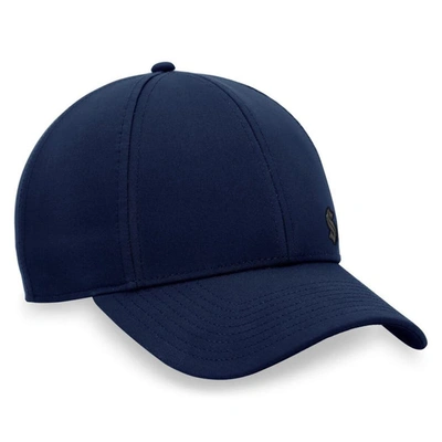 Shop Fanatics Branded Deep Sea Blue Seattle Kraken Authentic Pro Road Structured Adjustable Hat In Navy