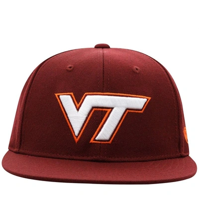 Shop Top Of The World Maroon Virginia Tech Hokies Team Color Fitted Hat