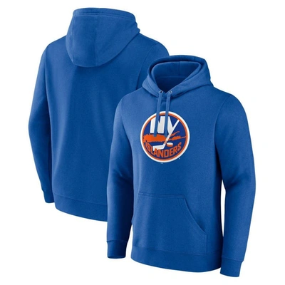 Shop Fanatics Branded Royal New York Islanders Primary Logo Pullover Hoodie