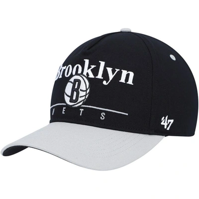 Shop 47 ' Black/gray Brooklyn Nets Super Hitch Adjustable Hat