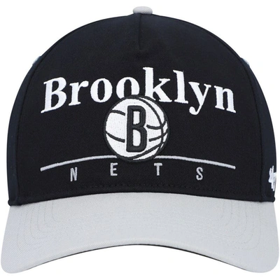 Shop 47 ' Black/gray Brooklyn Nets Super Hitch Adjustable Hat