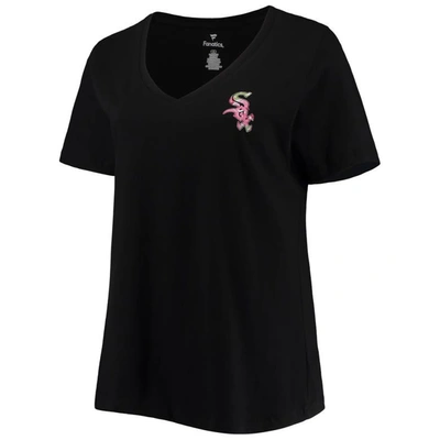 Shop Profile Black Chicago White Sox Plus Size #1 Mom 2-hit V-neck T-shirt