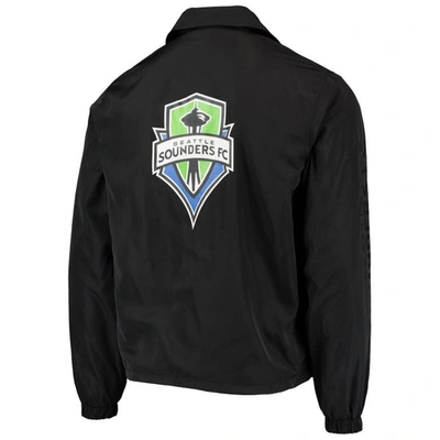 Shop The Wild Collective Black Seattle Sounders Fc Coaches Full-snap Jacket