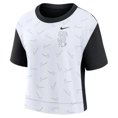 Shop Nike Black/white San Francisco Giants Line Up High Hip Fashion T-shirt
