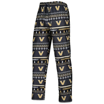 Shop Concepts Sport Black Vanderbilt Commodores Swivel Long Sleeve T-shirt & Pants Sleep Set