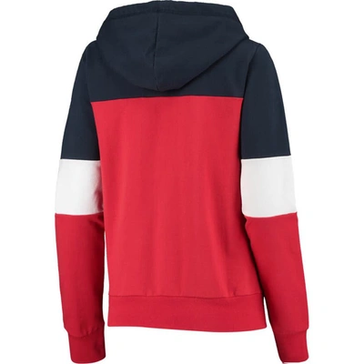 Shop New Era Red St. Louis Cardinals Colorblock French Terry Full-zip Hoodie