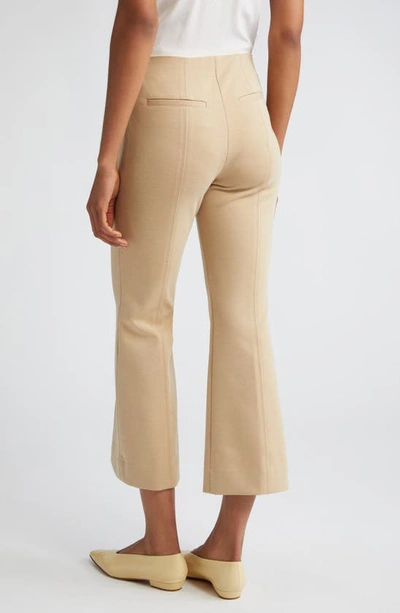 Shop Atm Anthony Thomas Melillo Ponte Knit Kick Flare Pants In Soft Fawn