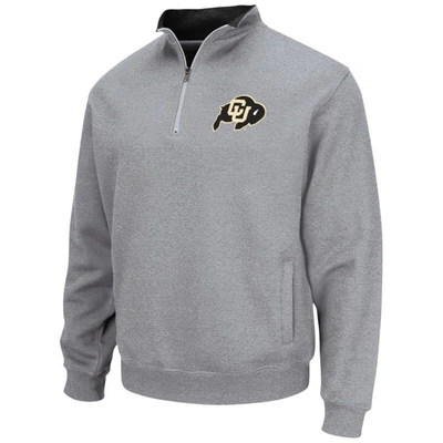 Colosseum Men's  Heathered Gray Colorado Buffaloes Tortugas Team Logo Quarter-zip Jacket In Heather Gray