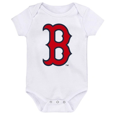 Shop Outerstuff Infant Red/navy/white Boston Red Sox Minor League Player Three-pack Bodysuit Set
