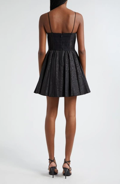 Shop Alice And Olivia Adara Cotton Blend Bustier Minidress In Black