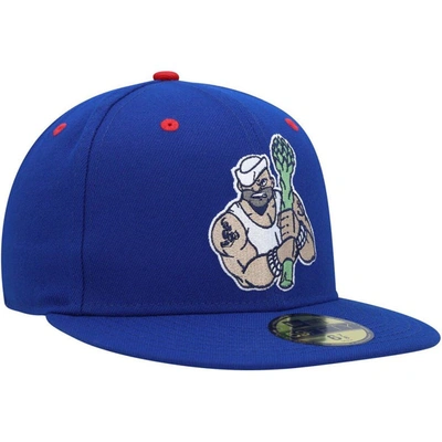 Shop New Era Blue Stockton Ports Marvel X Minor League 59fifty Fitted Hat
