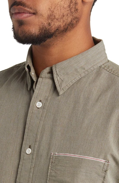 Shop Billy Reid Cotton Button-up Shirt In Olive