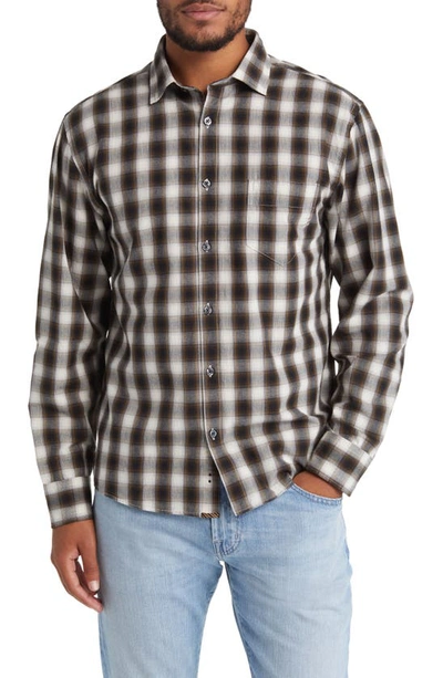 Shop Billy Reid Tuscumbia Standard Fit Plaid Button-up Shirt In Brown/ Black/ Multi