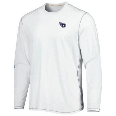Shop Tommy Bahama White Tennessee Titans Laces Out Billboard Long Sleeve T-shirt