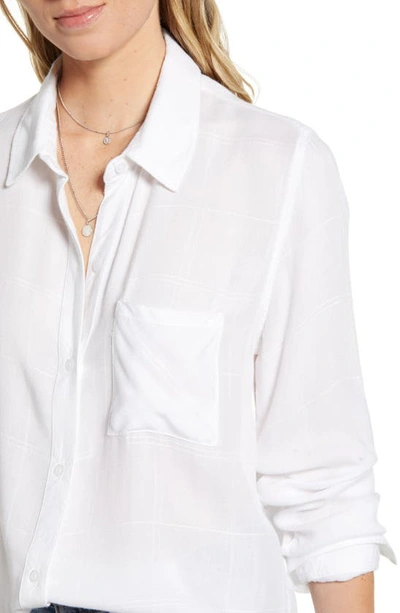 Rails Hunter Long-sleeve Button-down Shirt In Ivory Check