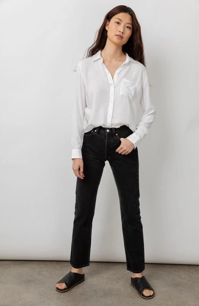 Rails Hunter Long-sleeve Button-down Shirt In Ivory Check
