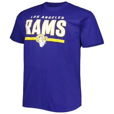 Shop Fanatics Branded Royal Los Angeles Rams Big & Tall Speed & Agility T-shirt