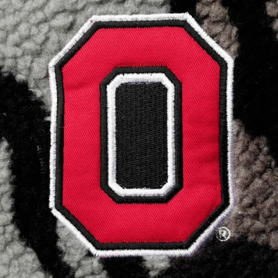 Shop The Wild Collective Black Ohio State Buckeyes Sherpa Bomber Full-zip Jacket