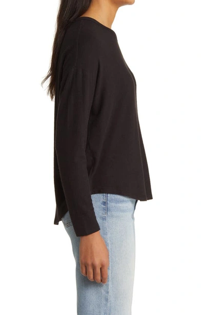 Shop Lucky Brand Dropped Shoulders Cloud Jersey Top In Jet Black