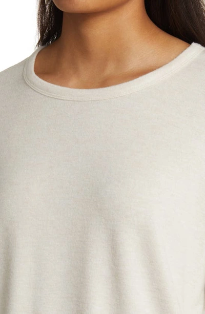 Shop Lucky Brand Dropped Shoulders Cloud Jersey Top In Straw Heather