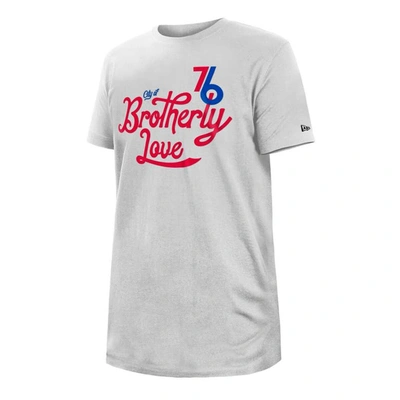 Shop New Era White Philadelphia 76ers 2022/23 City Edition Big & Tall T-shirt