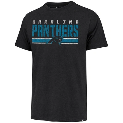 Shop 47 ' Black Carolina Panthers Team Stripe T-shirt