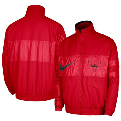 Shop Nike Red Chicago Bulls Courtside Versus Capsule Full-zip Jacket