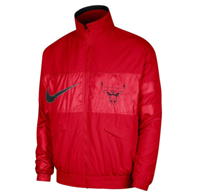 Shop Nike Red Chicago Bulls Courtside Versus Capsule Full-zip Jacket