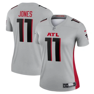 Shop Nike Julio Jones Silver Atlanta Falcons Inverted Legend Jersey In Gray