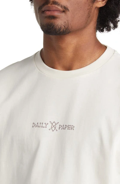 Shop Daily Paper Raysan Cotton Graphic T-shirt In Birch White