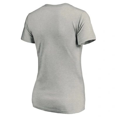 Shop Fanatics Branded Heather Gray Seattle Kraken Plus Size Primary Logo V-neck T-shirt