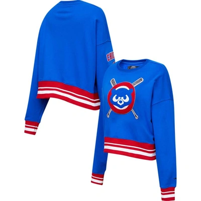 Shop Pro Standard Royal Chicago Cubs Mash Up Pullover Sweatshirt