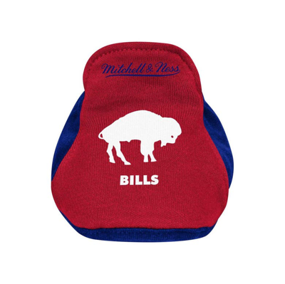 Shop Mitchell & Ness Newborn & Infant  Royal/red Buffalo Bills Throwback Bodysuit Bib & Booties Set