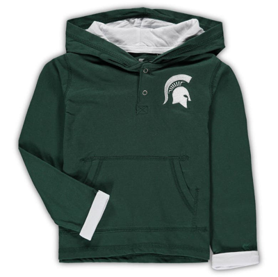 Shop Colosseum Toddler  Green/heathered Gray Michigan State Spartans Poppies Hoodie And Sweatpants Set