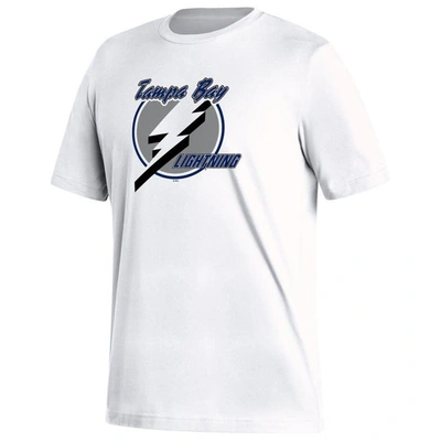 Shop Adidas Originals Adidas Nikita Kucherov White Tampa Bay Lightning Reverse Retro 2.0 Name & Number T-shirt