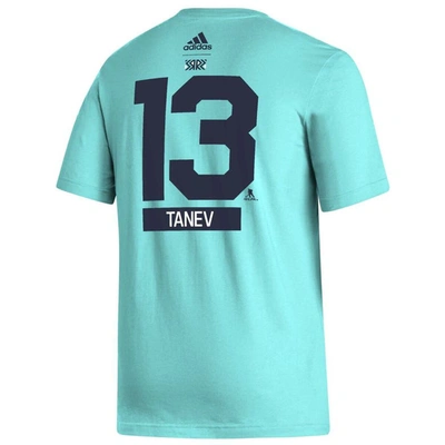 Shop Adidas Originals Adidas Brandon Tanev Teal Seattle Kraken Reverse Retro 2.0 Name & Number T-shirt