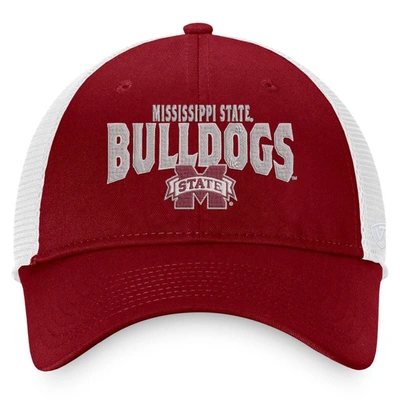 Shop Top Of The World Maroon/white Mississippi State Bulldogs Breakout Trucker Snapback Hat