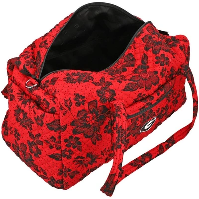 Shop Vera Bradley Georgia Bulldogs Rain Garden Large Travel Duffel Bag In Red