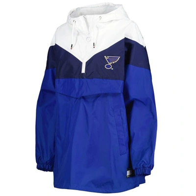 Shop Tommy Hilfiger Blue/navy St. Louis Blues Staci Half-zip Windbreaker Jacket