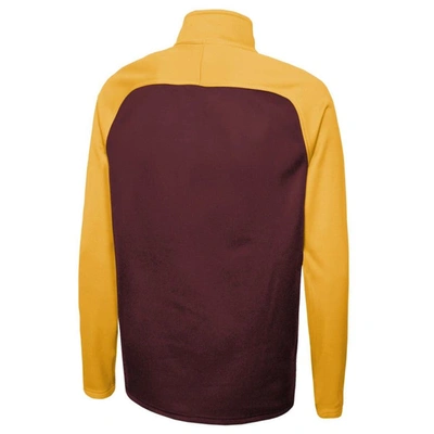 Shop New Era Burgundy Washington Commanders Combine Authentic O-line Raglan Half-zip Jacket