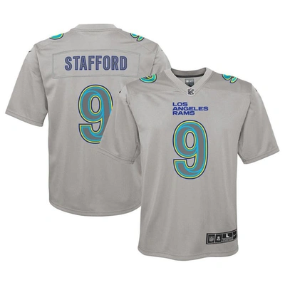 Shop Nike Youth  Matthew Stafford Gray Los Angeles Rams Atmosphere Game Jersey