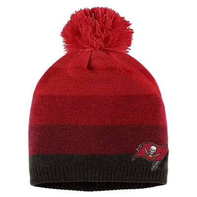 Shop Wear By Erin Andrews Red Tampa Bay Buccaneers Ombre Pom Knit Hat And Scarf Set
