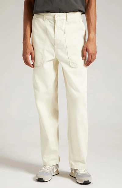 Shop Palmes Broom Organic Cotton Twill Pants In Off-white