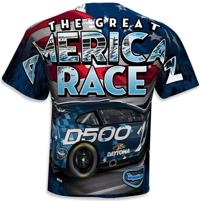 Shop Checkered Flag White 2023 Daytona 500 Sublimated Total Print T-shirt