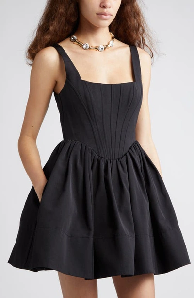 Shop Staud Landscape Cotton Blend Dress In Black