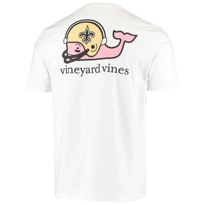 Shop Vineyard Vines White New Orleans Saints Team Whale Helmet T-shirt