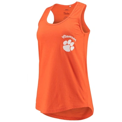 Shop Pressbox Orange Clemson Tigers Sanders Animal Print Tank Top